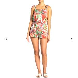 NWT The Bikini Lab Tropical Oasis Cover-Up Romper size Small